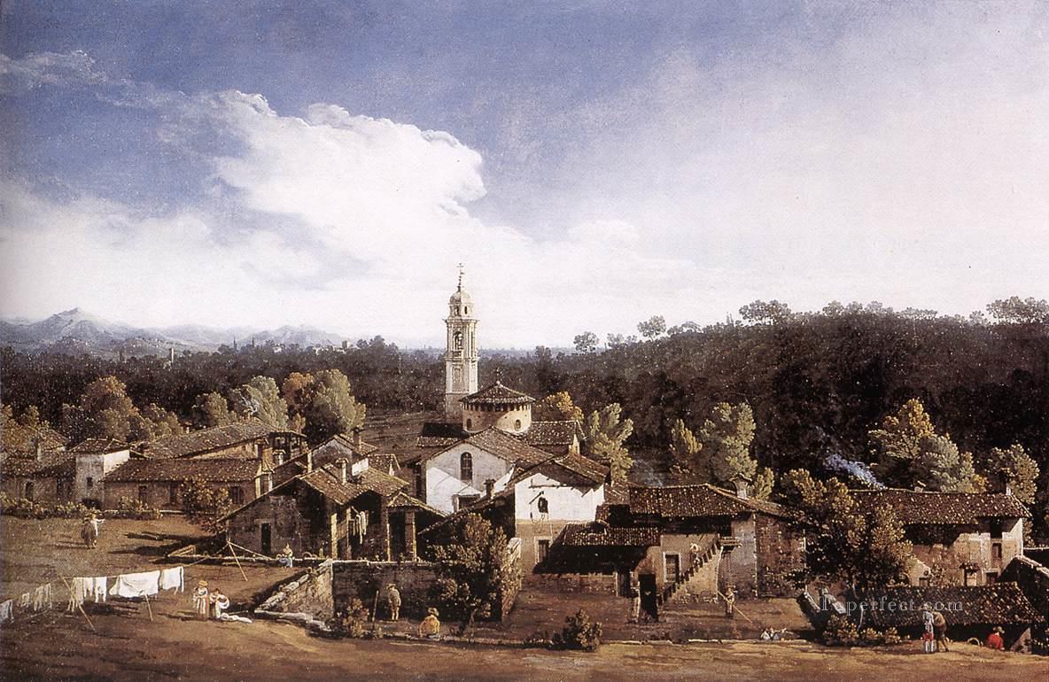 View Of Gazzada Near Varese urban Bernardo Bellotto Oil Paintings